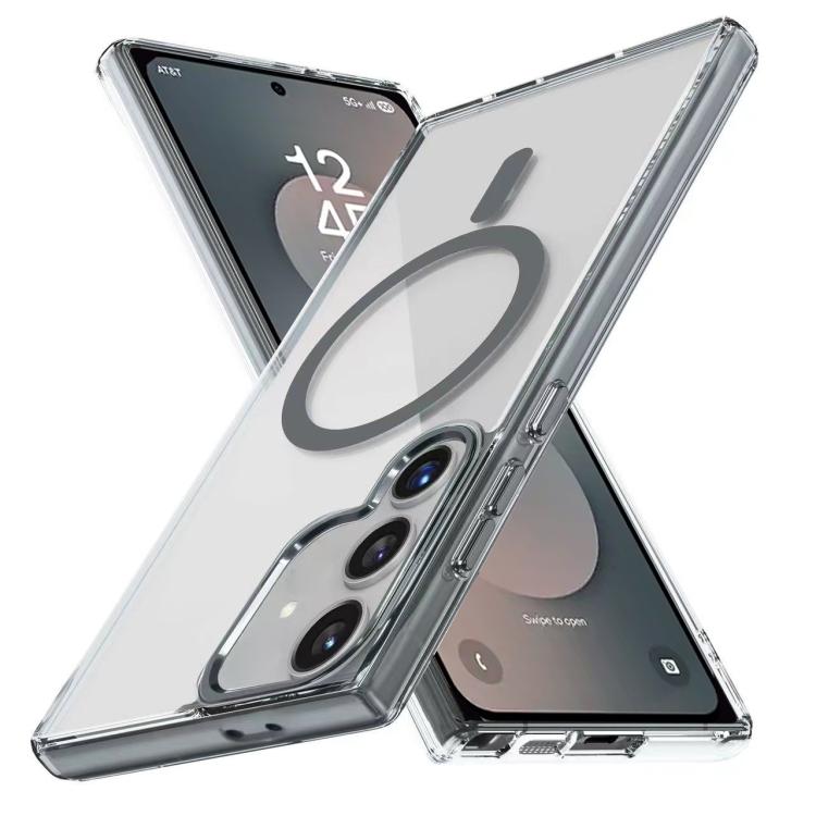 For Samsung Galaxy S25 FE 5G Ice Color Magnetic Series TPU Hybrid Acrylic Magsafe Phone Case