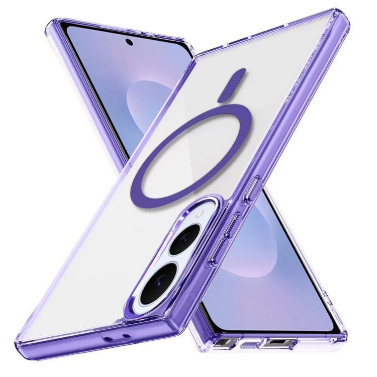 For Samsung Galaxy S25 Edge 5G Ice Color Magnetic Series TPU Hybrid Acrylic Magsafe Phone Case