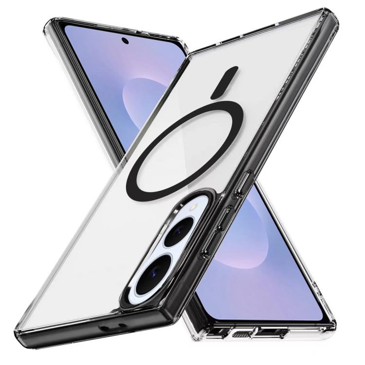 For Samsung Galaxy S25 Edge 5G Ice Color Magnetic Series TPU Hybrid Acrylic Magsafe Phone Case