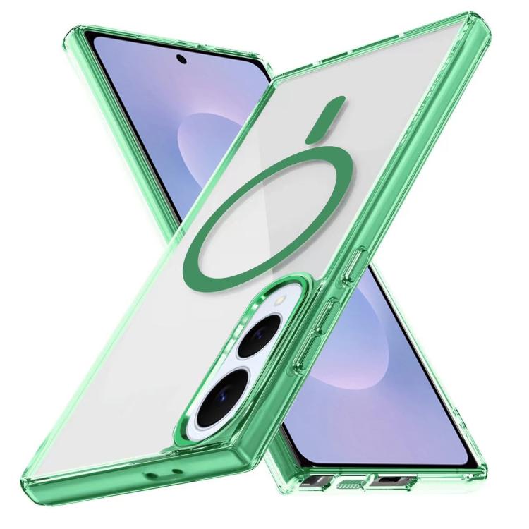 For Samsung Galaxy S25 Edge 5G Ice Color Magnetic Series TPU Hybrid Acrylic Magsafe Phone Case
