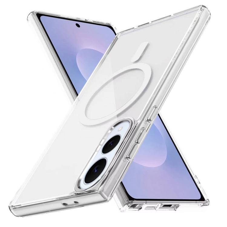 For Samsung Galaxy S25 Edge 5G Ice Color Magnetic Series TPU Hybrid Acrylic Magsafe Phone Case