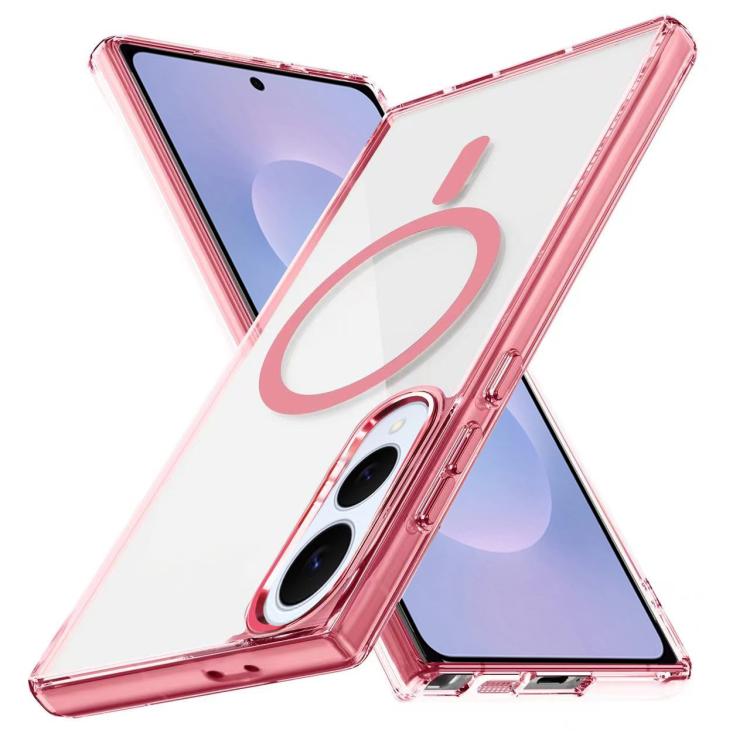 For Samsung Galaxy S25 Edge 5G Ice Color Magnetic Series TPU Hybrid Acrylic Magsafe Phone Case