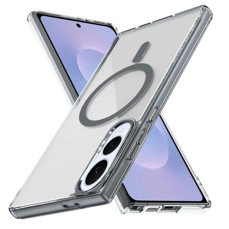 For Samsung Galaxy S25 Edge 5G Ice Color Magnetic Series TPU Hybrid Acrylic Magsafe Phone Case