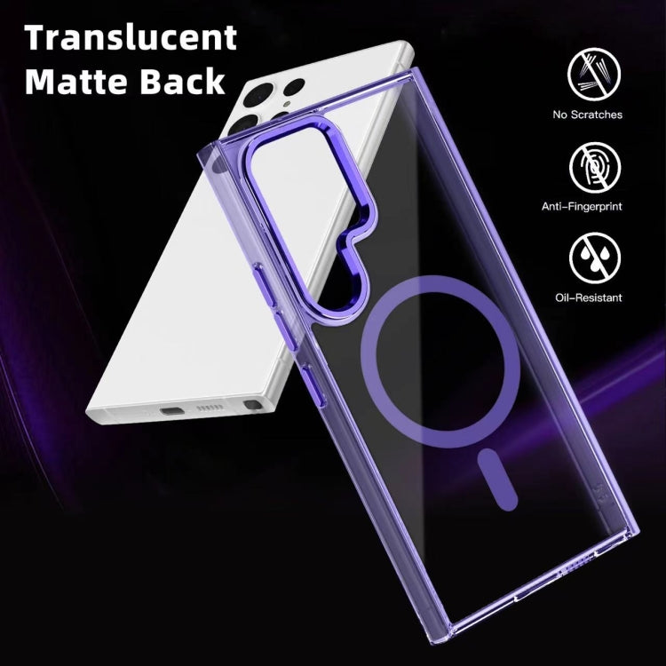 For Samsung Galaxy S24+ 5G Ice Color Magnetic Series TPU Hybrid Acrylic Magsafe Phone Case