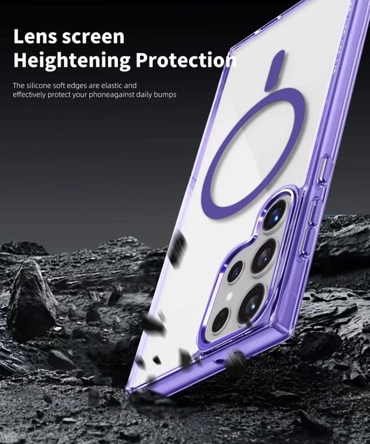 For Samsung Galaxy S25 FE 5G Ice Color Magnetic Series TPU Hybrid Acrylic Magsafe Phone Case