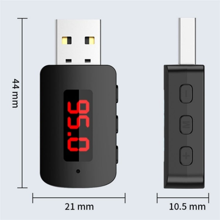 M10 Car Digital Display FM Radio USB Bluetooth Adapter Wireless Audio Receiver