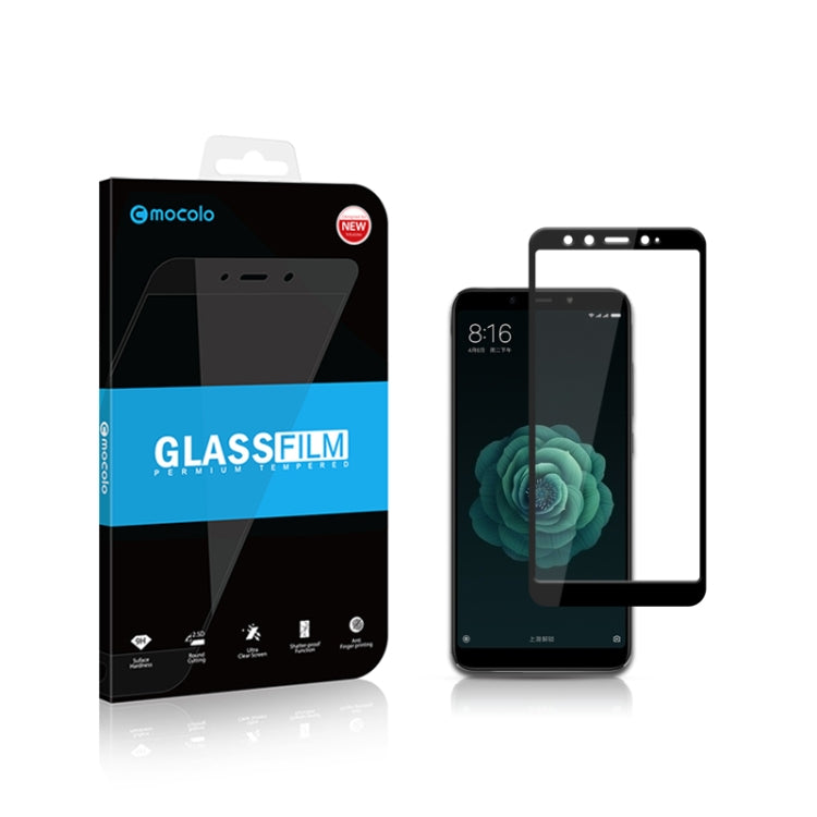 mocolo 0.33mm 9H 2.5D Full Glue Tempered Glass Film for Xiaomi 6X / A2(Black)