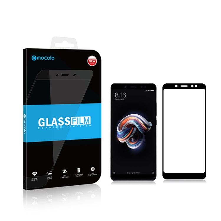 mocolo 0.33mm 9H 2.5D Full Glue Tempered Glass Film for Xiaomi Redmi Note5 Pro(Black)