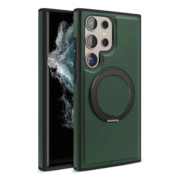 For Samsung Galaxy S22 Ultra 5G Yashi 360 Degree Rotating MagSafe Bracket Phone Case