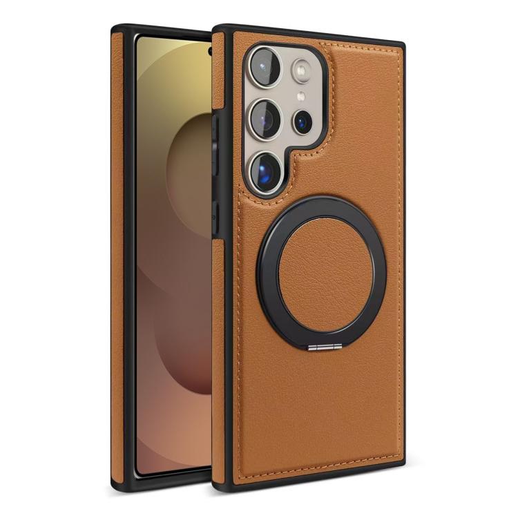 For Samsung Galaxy S25 Ultra 5G Yashi 360 Degree Rotating MagSafe Bracket Phone Case