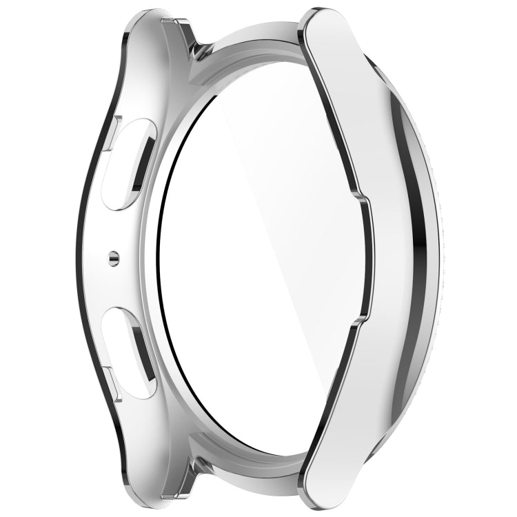 For Samsung Galaxy Watch 7 40mm Single Row Diamond PC + Tempered Film Integrated Watch Protective Case