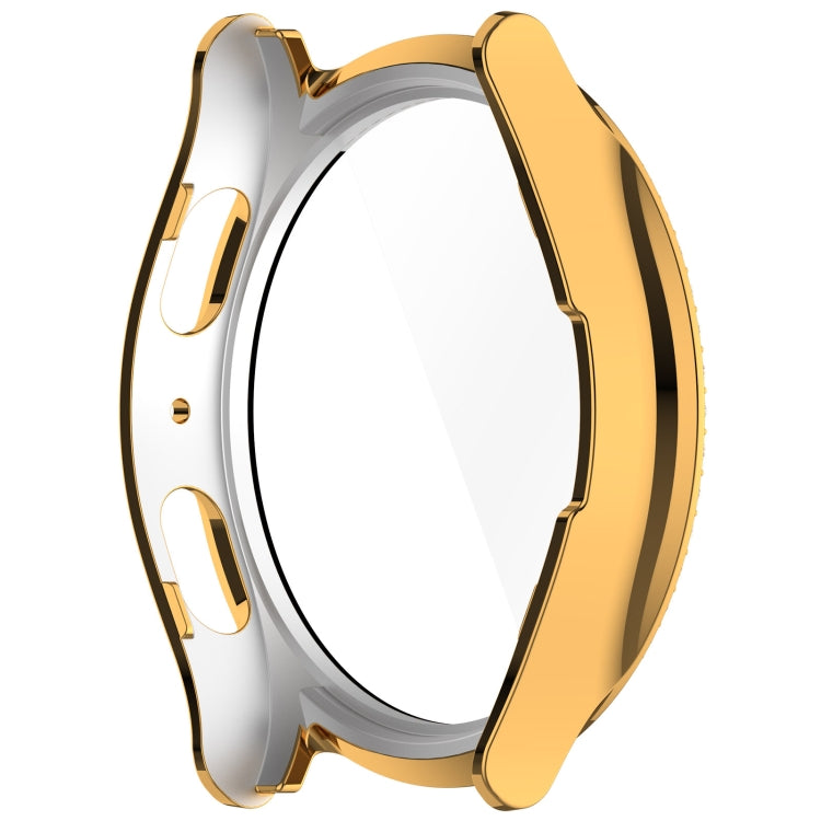 For Samsung Galaxy Watch 7 40mm Single Row Diamond PC + Tempered Film Integrated Watch Protective Case