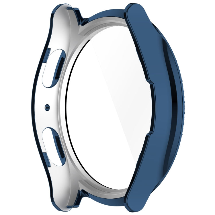For Samsung Galaxy Watch 7 44mm Single Row Diamond PC + Tempered Film Integrated Watch Protective Case