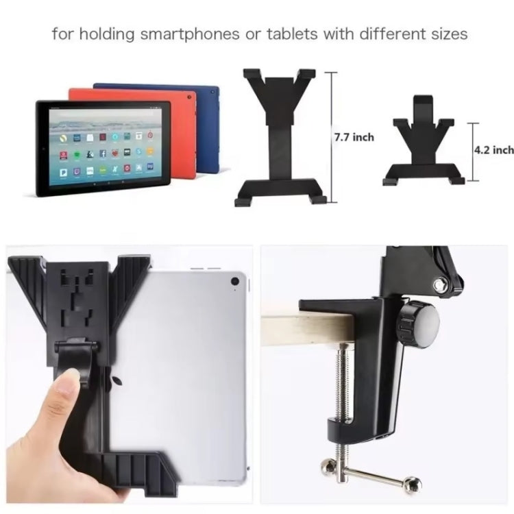 XWJ005 Adjustable Desk Clamp Bracket 360 Degrees Rotatable Tablet Phone Holder