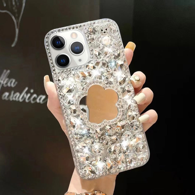 For iPhone 11 Pro Max Mirror Handmade Bling Rhinestone PC Phone Case