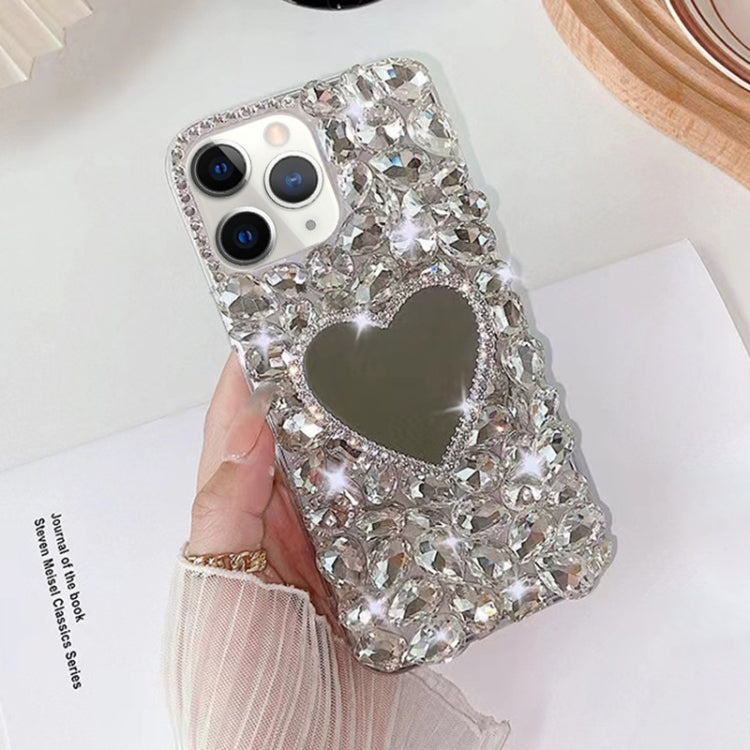 For iPhone 11 Pro Max Mirror Handmade Bling Rhinestone PC Phone Case