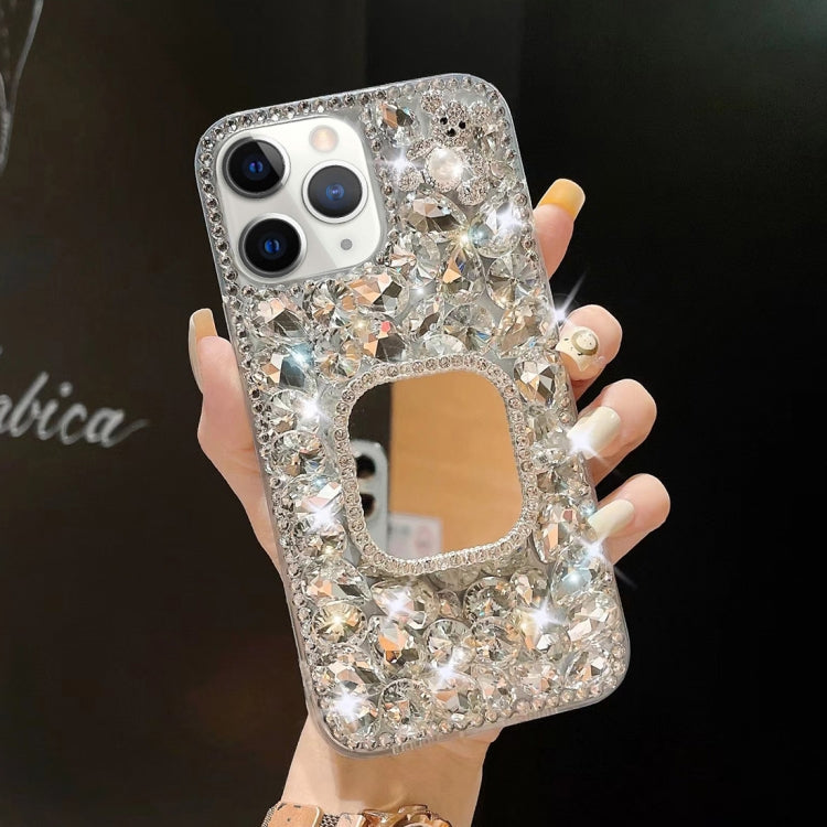 For iPhone 11 Pro Mirror Handmade Bling Rhinestone PC Phone Case