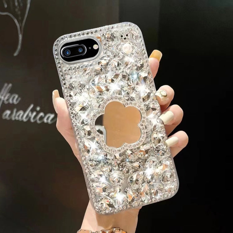 For iPhone 7 Plus / 8 Plus Mirror Handmade Bling Rhinestone PC Phone Case