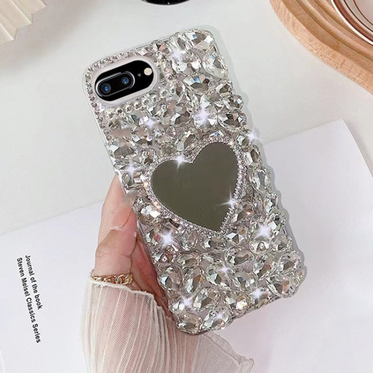 For iPhone 7 Plus / 8 Plus Mirror Handmade Bling Rhinestone PC Phone Case