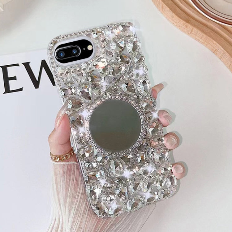For iPhone 7 Plus / 8 Plus Mirror Handmade Bling Rhinestone PC Phone Case