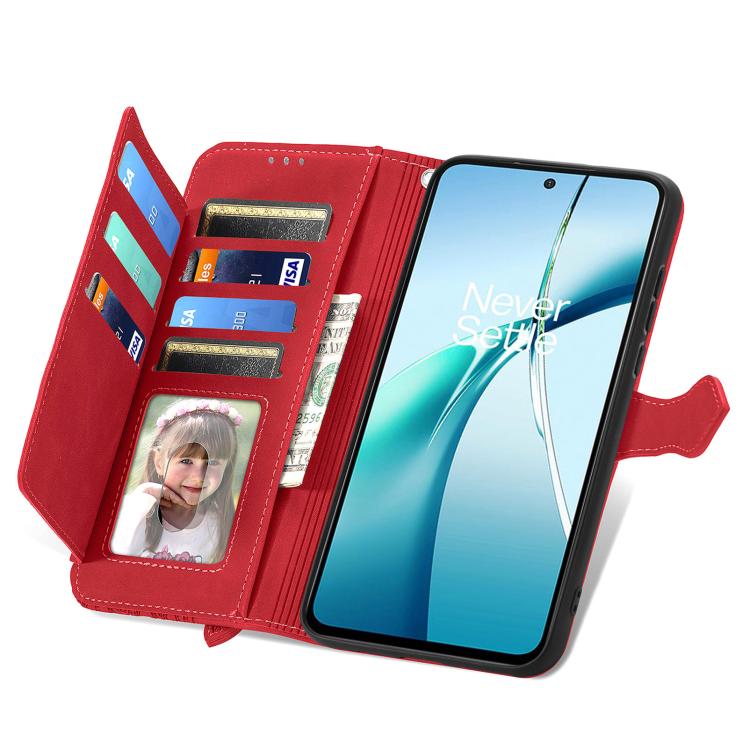 For OPPO Reno13 Pro Embossed Flower Zipper Leather Phone Case