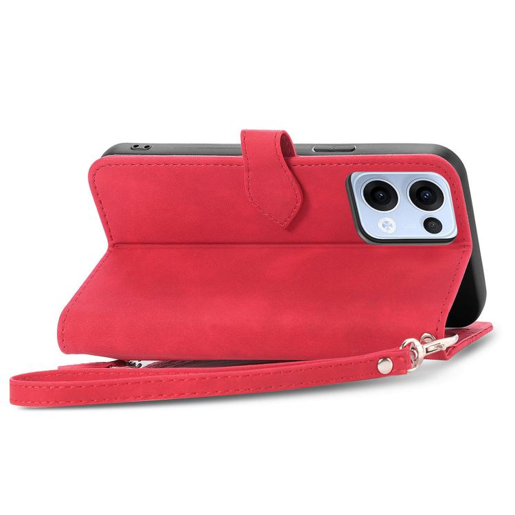 For OPPO Reno13 Pro Embossed Flower Zipper Leather Phone Case