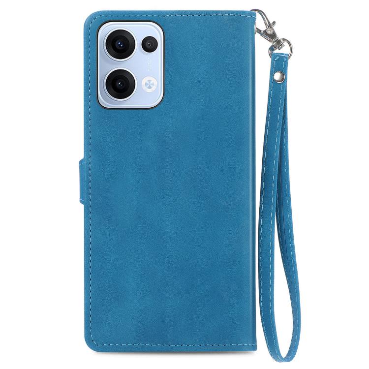 For OPPO Reno13 Pro Embossed Flower Zipper Leather Phone Case