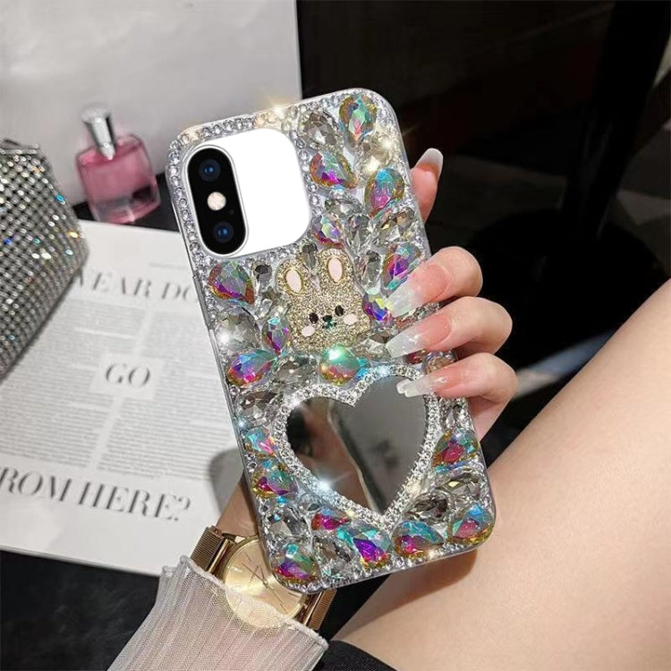 For iPhone XS Max Diamond Mirror Rabbit Handmade PC Phone Case