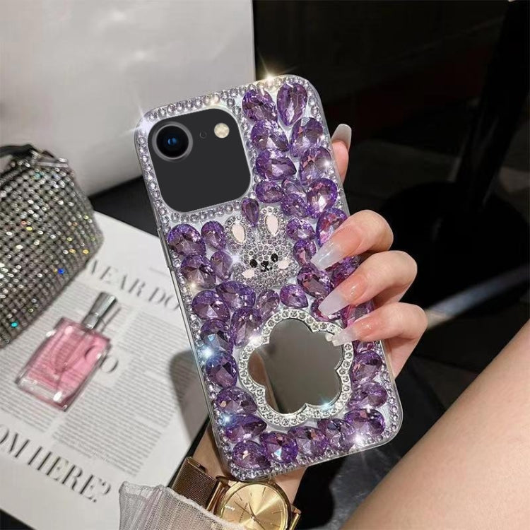 For iPhone SE 2022 /  7 / 8  Diamond Mirror Rabbit Handmade PC Phone Case
