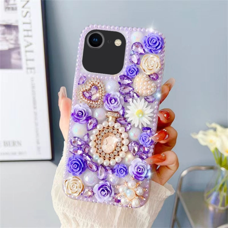 For iPhone 7 / 8  Diamond Inlaid Rose PC Phone Case