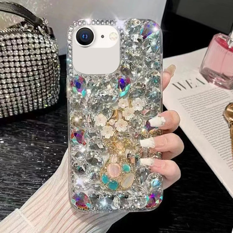 For iPhone SE 2022 /  7 / 8  Plum Blossom Handmade Diamond Inlay PC Phone Case
