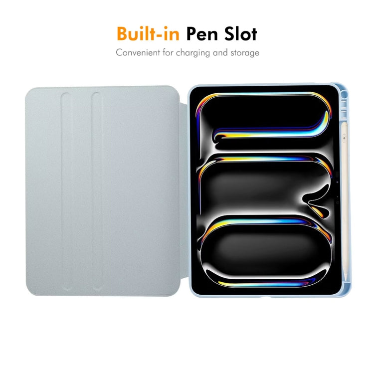 For iPad Pro 11 2025 / 2024 ENKAY 360 Rotation PMMA Leather Smart Tablet Case with Pen Slot
