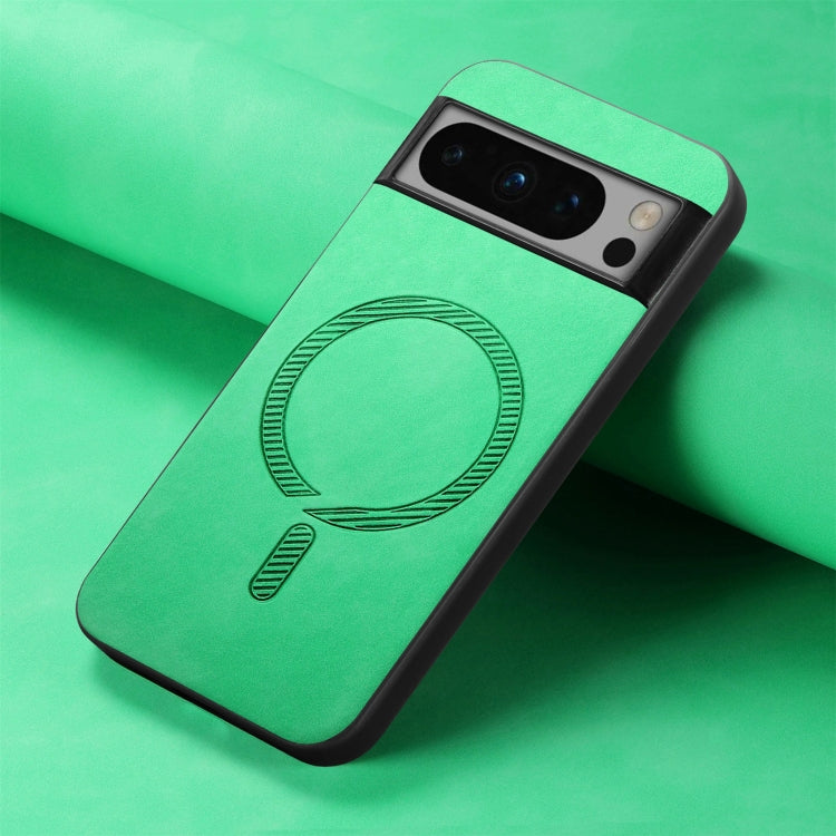For Google Pixel 9 Pro XL Retro Magsafe Magnetic PU Back Cover Phone Case