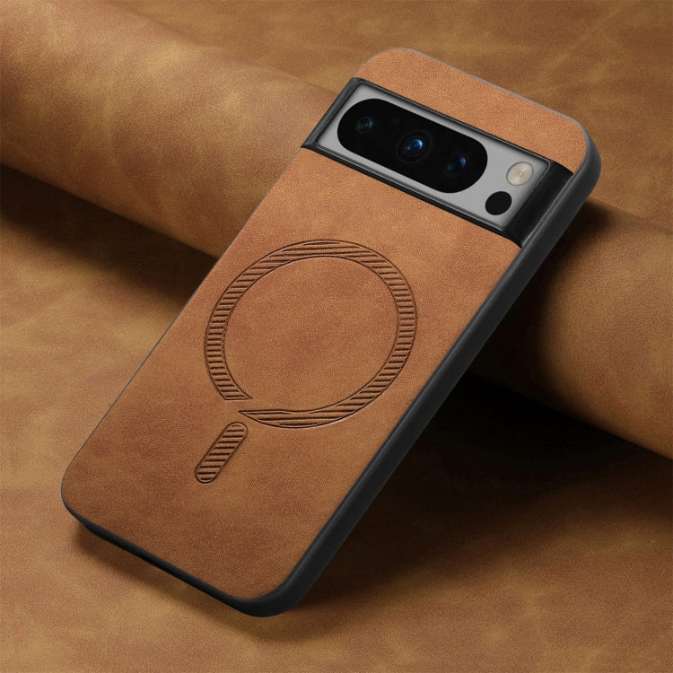 For Google Pixel 9 Pro XL Retro Magsafe Magnetic PU Back Cover Phone Case