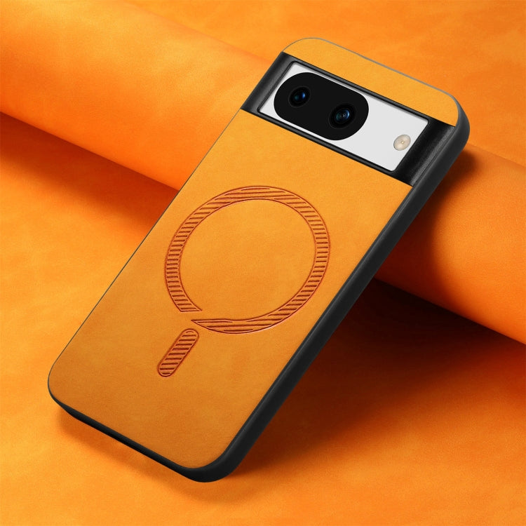 For Google Pixel 8a Retro Magsafe Magnetic PU Back Cover Phone Case