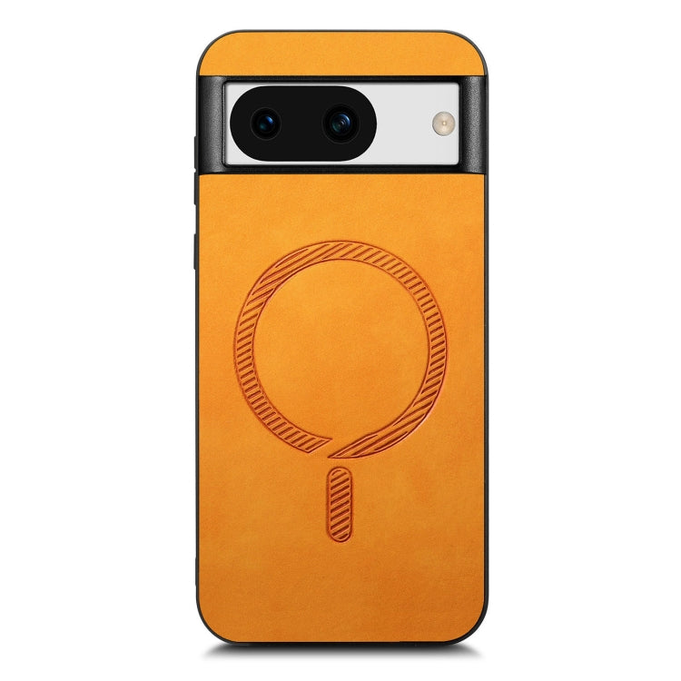 For Google Pixel 8a Retro Magsafe Magnetic PU Back Cover Phone Case