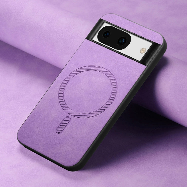 For Google Pixel 8a Retro Magsafe Magnetic PU Back Cover Phone Case