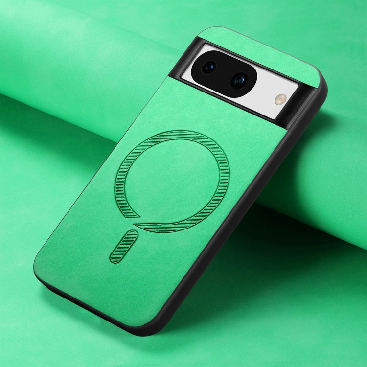 For Google Pixel 8a Retro Magsafe Magnetic PU Back Cover Phone Case