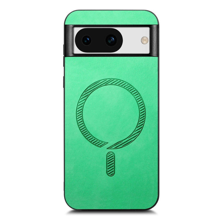 For Google Pixel 8a Retro Magsafe Magnetic PU Back Cover Phone Case
