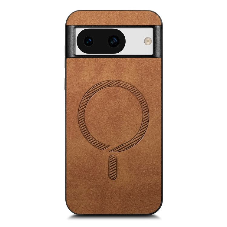 For Google Pixel 8a Retro Magsafe Magnetic PU Back Cover Phone Case