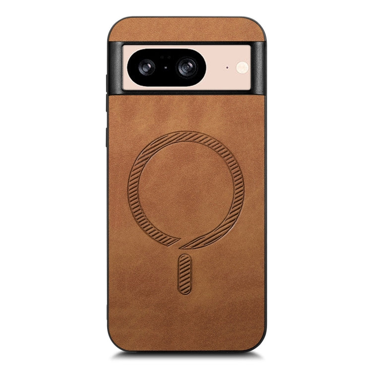 For Google Pixel 8 Retro Magsafe Magnetic PU Back Cover Phone Case
