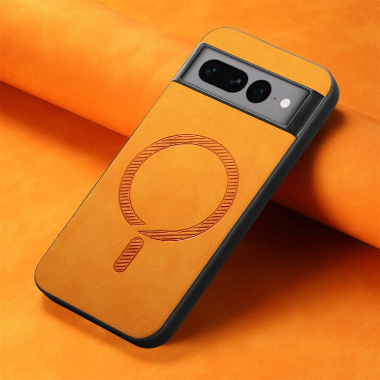 For Google Pixel 7 Pro Retro Magsafe Magnetic PU Back Cover Phone Case