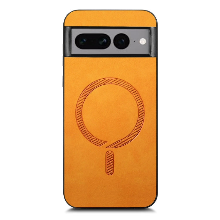 For Google Pixel 7 Pro Retro Magsafe Magnetic PU Back Cover Phone Case