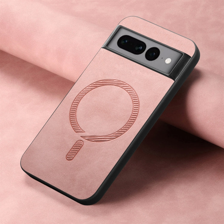 For Google Pixel 7 Pro Retro Magsafe Magnetic PU Back Cover Phone Case