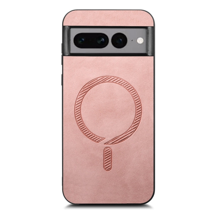 For Google Pixel 7 Pro Retro Magsafe Magnetic PU Back Cover Phone Case