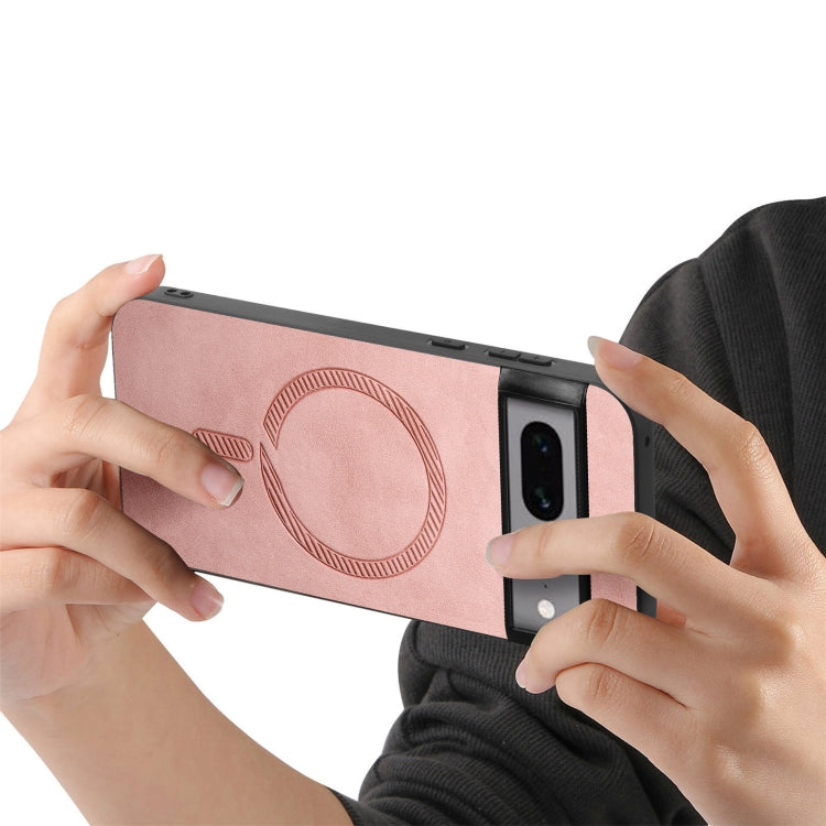 For Google Pixel 7 Pro Retro Magsafe Magnetic PU Back Cover Phone Case