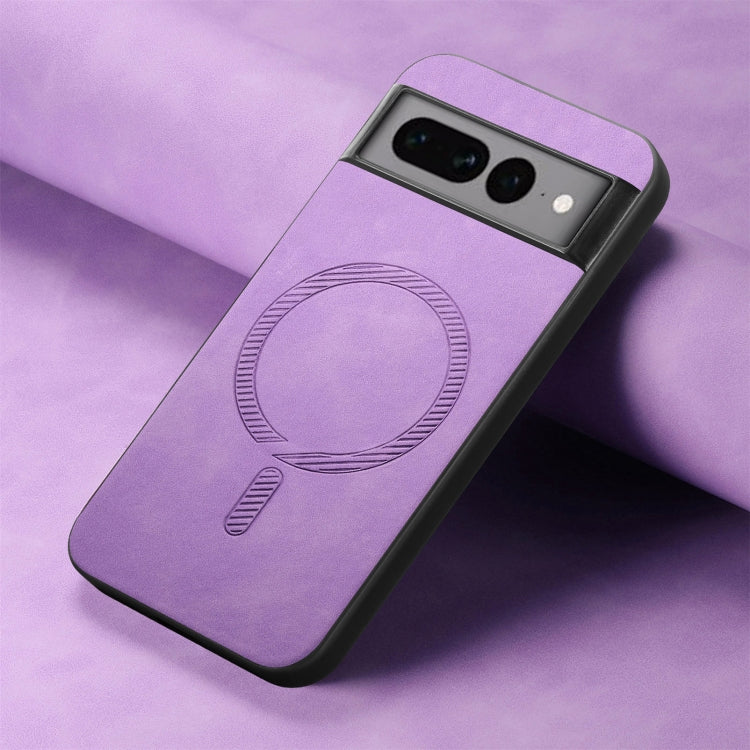 For Google Pixel 7 Pro Retro Magsafe Magnetic PU Back Cover Phone Case