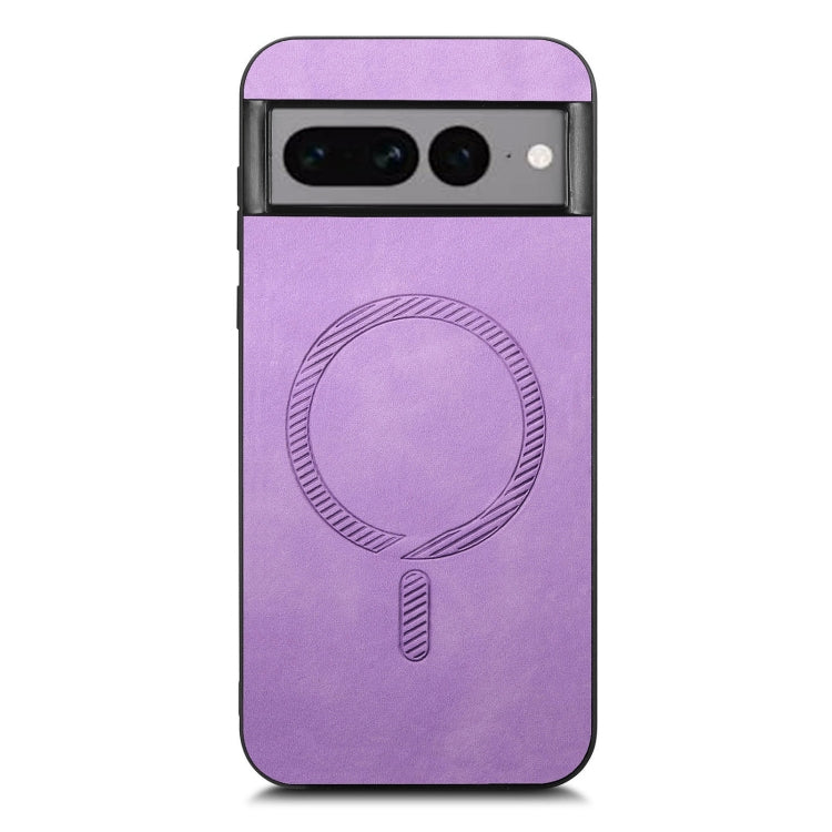 For Google Pixel 7 Pro Retro Magsafe Magnetic PU Back Cover Phone Case