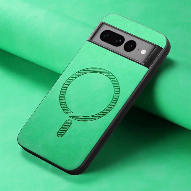 For Google Pixel 7 Pro Retro Magsafe Magnetic PU Back Cover Phone Case