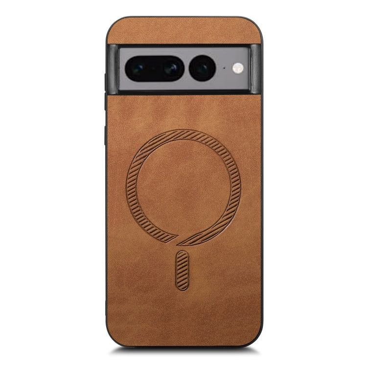 For Google Pixel 7 Pro Retro Magsafe Magnetic PU Back Cover Phone Case